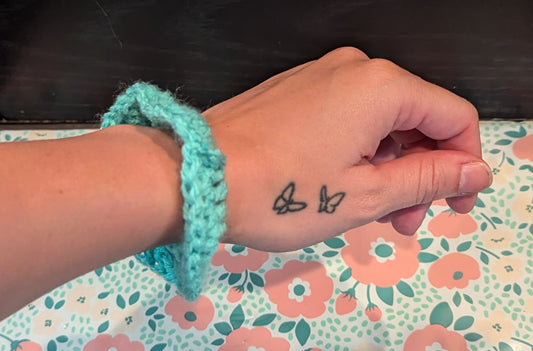 Teal scrunchie 
