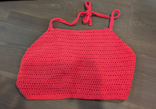 Pink halter top